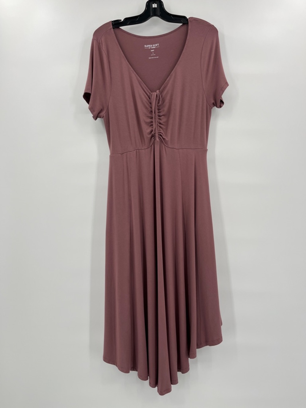 torrid Mauve Super Soft Ruched V-Neck Midi Dress Size 14/16